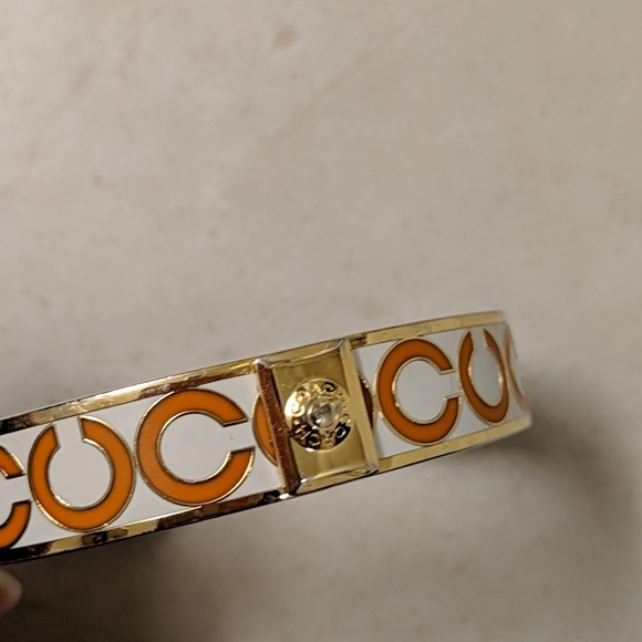 Coach Gold and Orange Bangle Bracelet - Picture 5 of 5